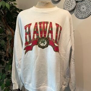 White Hawaii Graphic Men's Sweater